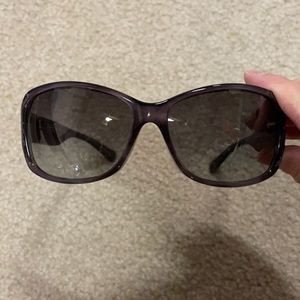 COACH Dark Purple Oversized Sunglasses